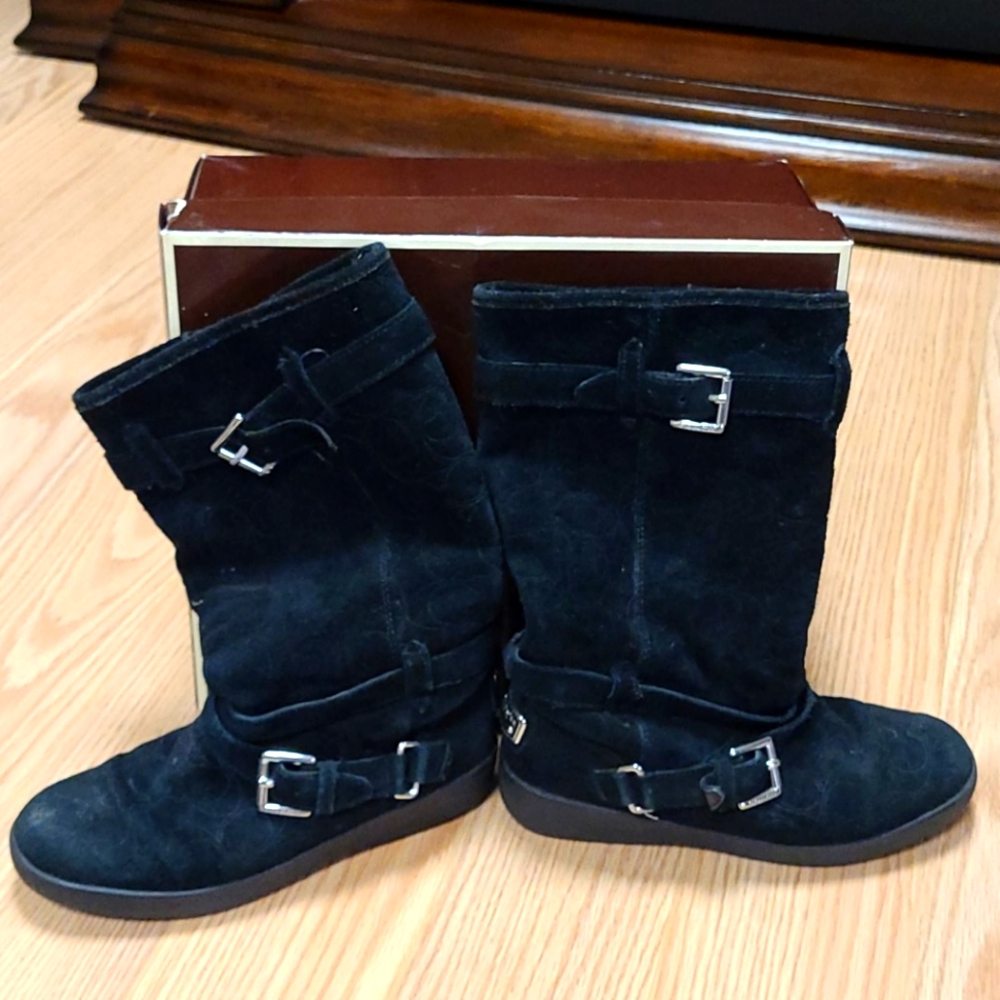 Coach Suede "Thelma" Signature Boot